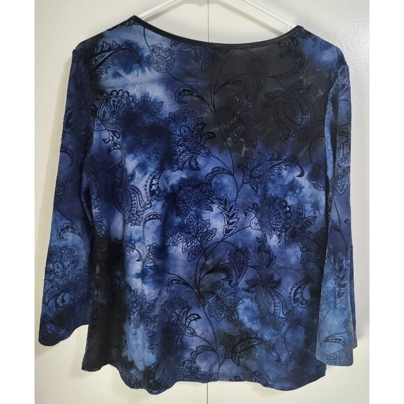 Fairy Grunge Velvet Burnout Top Whimsigoth Womens Petite LG Sami & Jo Vtg y2k - Picture 2 of 10